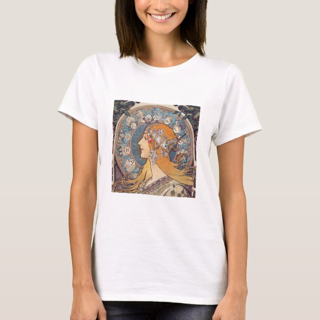 T-shirt Alphonse Mucha , “Zodiac” (Devant)