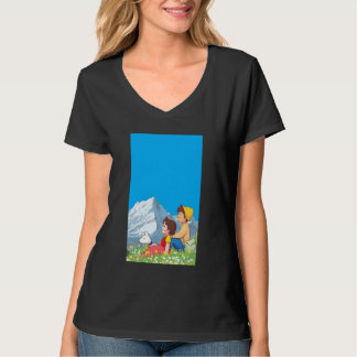 T-shirt Alpine Girl and Peter Japanese 80s Retro Anime Man