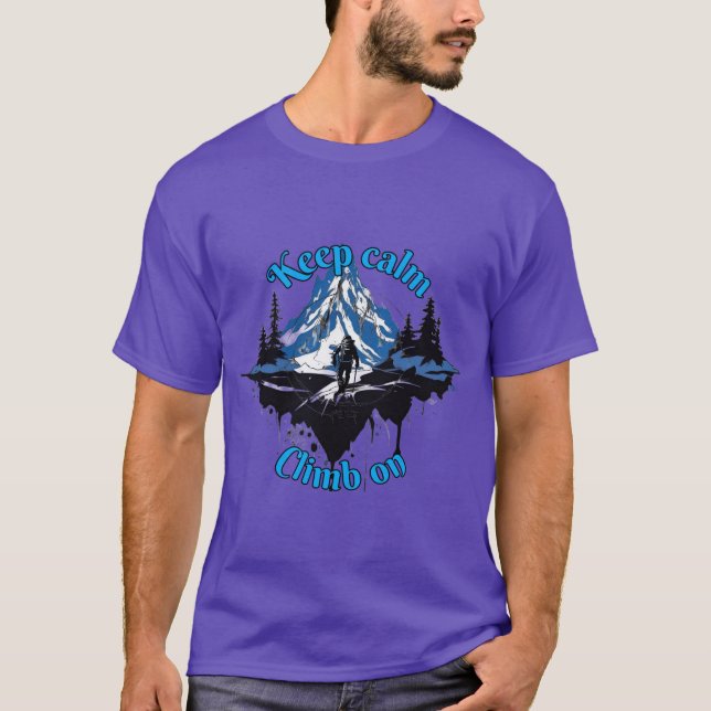T-shirt Alpinisme Restez calme, grimpez (Devant)