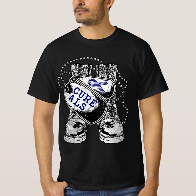T-shirt ALS Awareness for Military Veteran  (Devant)