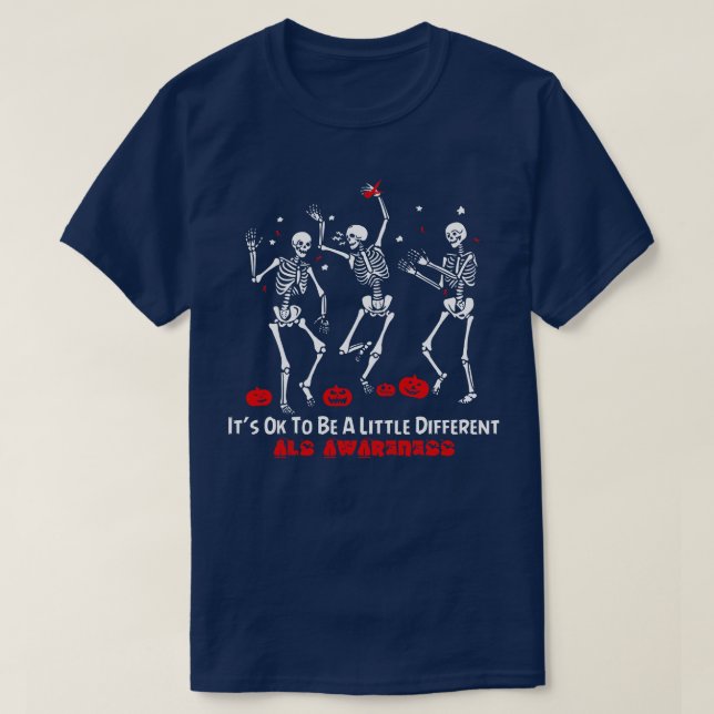 T-shirt ALS Conscience Il Est Ok D'Être Un Peu Différent D (Design devant)
