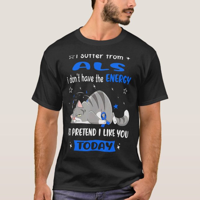 T-shirt Als Warrior Je Souffre De Als (Devant)