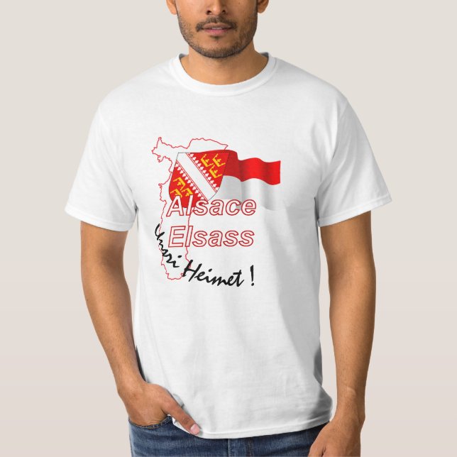 T-shirt "Alsace Elsass unsri Heimet (notre foyer)" (Devant)