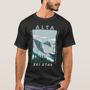 T-shirt Alta Ski Area Hiver Utah Vintage