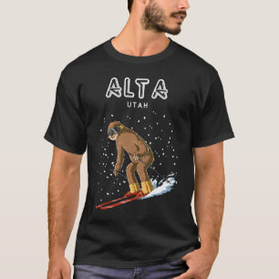 T-shirt Alta Utah USA Sloth Ski Resort Rétro Années 80