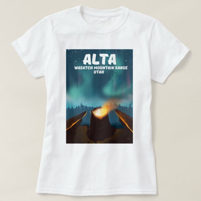 T-shirt Alta Wasatch Mountain Range Utah (Design devant)