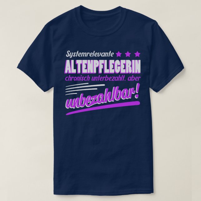 T-shirt Altenpflegerin Geschenk (Design devant)