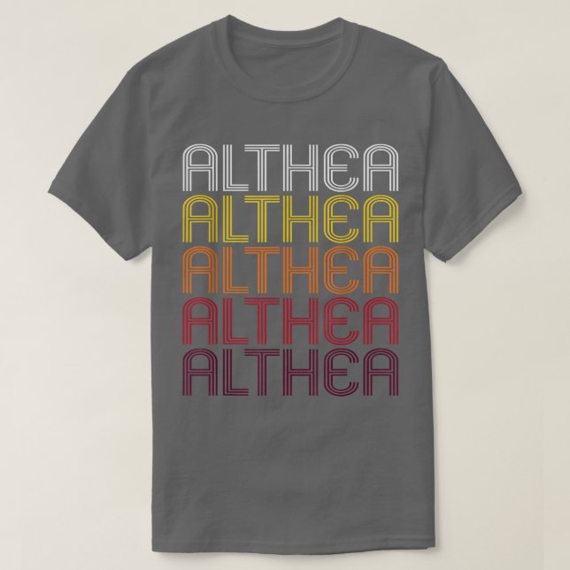 T-shirt Althea Retro Wordmark PatternStyle Vintage (Design devant)
