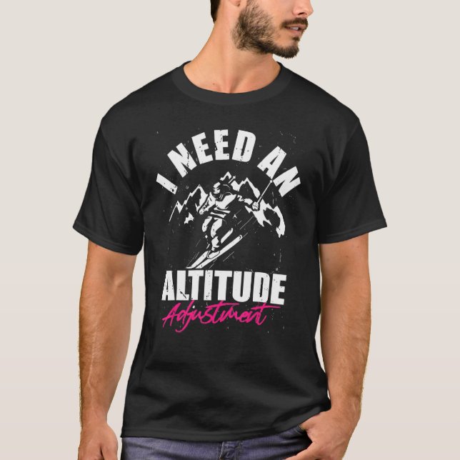 T-shirt Altitude adjustment  Snowboarding downhill ski sno (Devant)