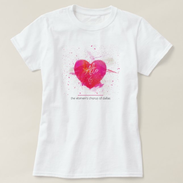 T-shirt Alto Musical Coeur Chant Partie (Design devant)