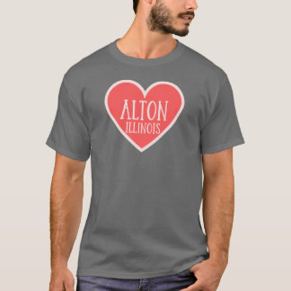 T-shirt Alton Illinois Coeur mignon Surdimensionné
