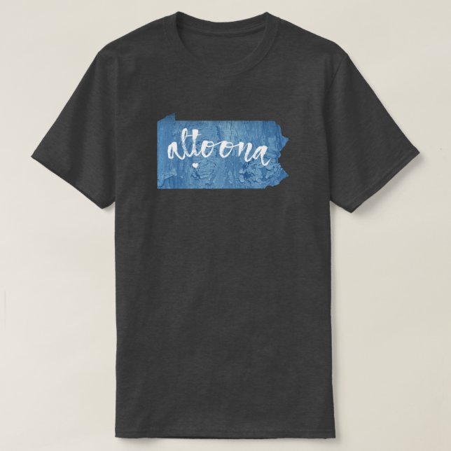 T-shirt Altoona Pennsylvania Wood Grain (Design devant)