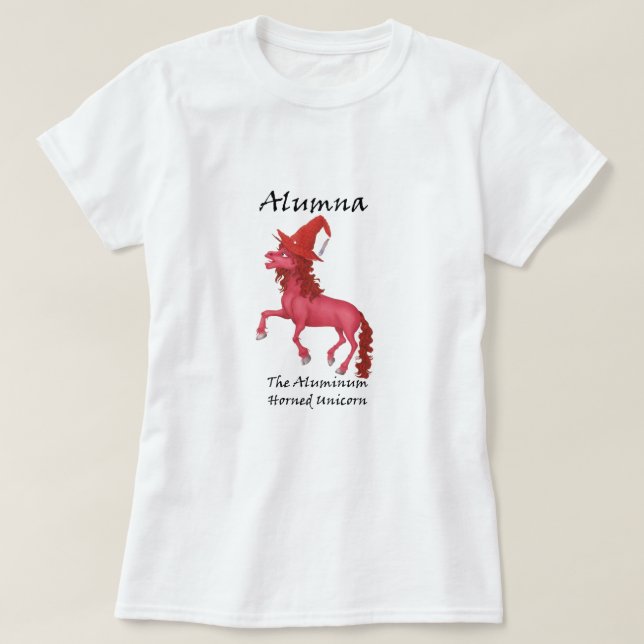 T-shirt Alumna Le Tee-Shirt Unicorne À Cornes D'Aluminium (Design devant)