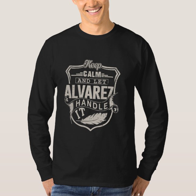 T-shirt Alvarez Nom Chemise Alvarez Nom Anniversaire (Devant)
