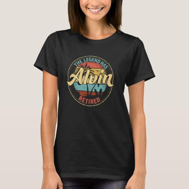 T-shirt Alvin Legend A Retraité Personnalisé La Retraite (Devant)