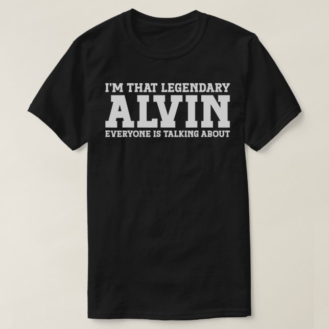 T-shirt Alvin Nom personnel Funny Alvin (Design devant)