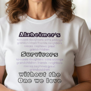 T-shirt ALZ Sensibilisation à la maladie d'Alzheimer Survi
