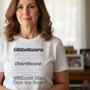 T-shirt ALZ Sensibilisation à la maladie d'Alzheimer Survi