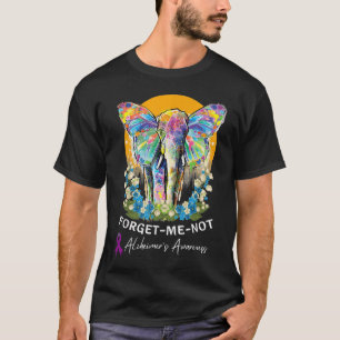 T-shirt Alzheimer Elephant Forget-me-not Alzheimer