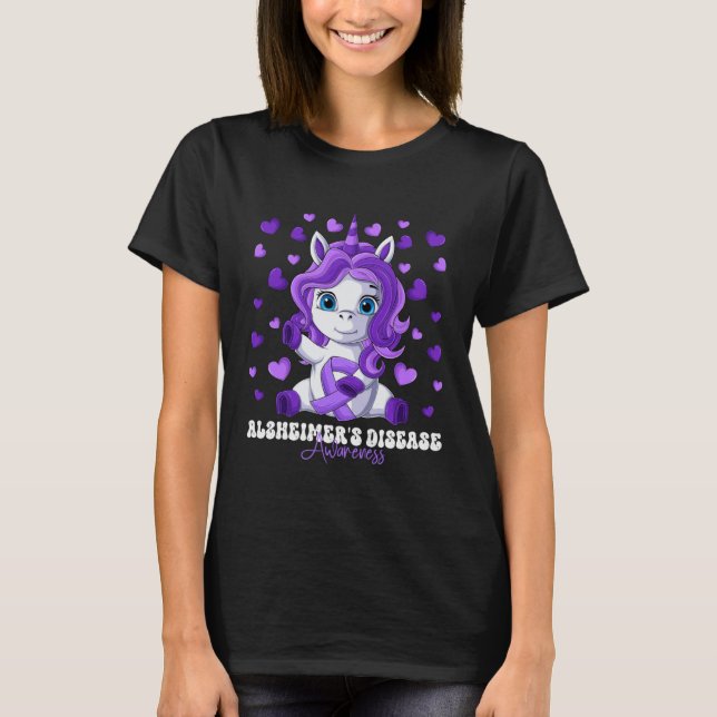 T-shirt Alzheimer s Disease Awareness Month Purple Ribbon  (Devant)