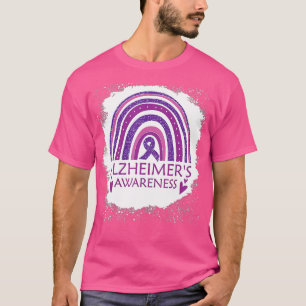 T-shirt Alzheimer Sensibilisation Bleached Arc-en-ciel Vio