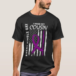 T-shirt Alzheimer Sensibilisation Cousin American Flag 4e