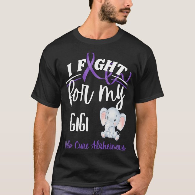 T-shirt Alzheimer's Awareness I Fight For Gigi Alzheimer's (Devant)