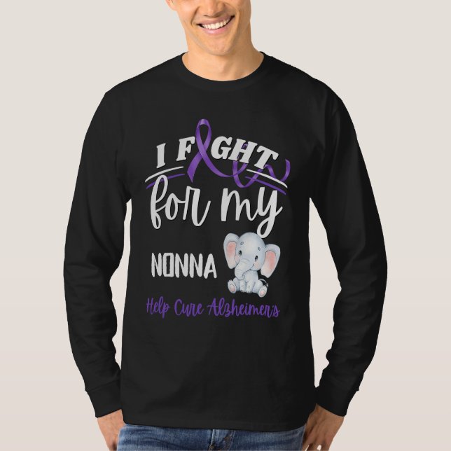 T-shirt Alzheimer's Awareness I Fight For Nonna Alzheimer' (Devant)