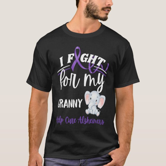 T-shirt Alzheimer's Awareness I Fight Granny Alzheimer's E (Devant)