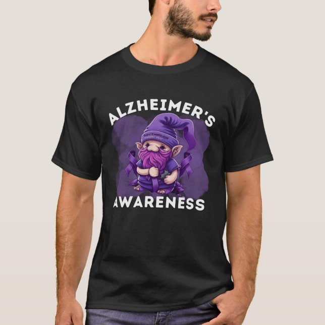 T-shirt Alzheimers Awareness Month Alzheimer Gnomes Purple (Devant)