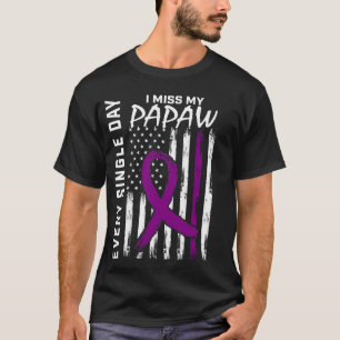 T-shirt Alzheimers Awareness Papaw American Flag 4th of Ju