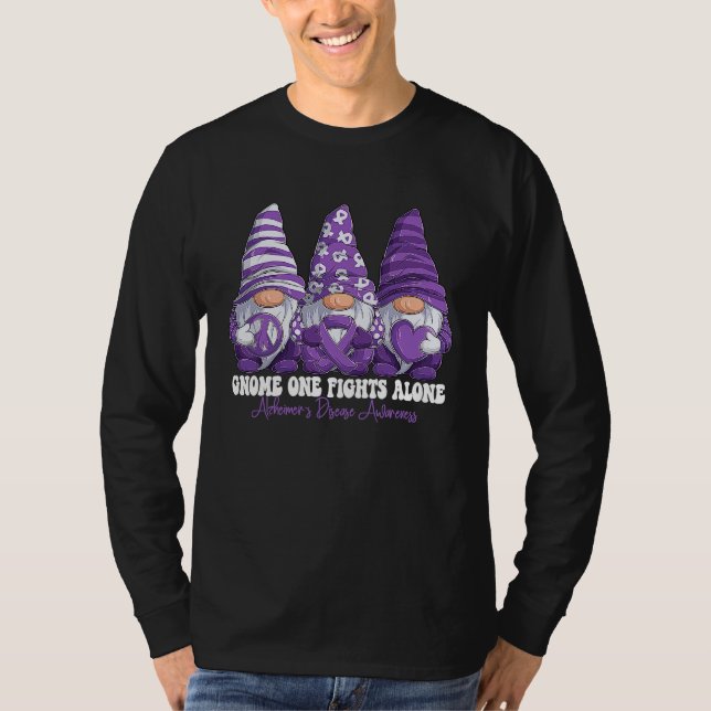 T-shirt Alzheimer's Disease Awareness Month Purple Ribbon  (Devant)