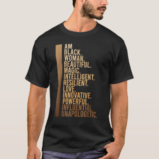 T-shirt Am Black Woman Black History Month Educated Black 
