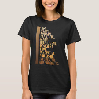 T-shirt Am Black Woman Black History Month Educated Black 