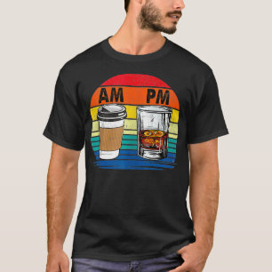 T-shirt AM Café PM Drôle Amateurs de boisson Hommes Femmes