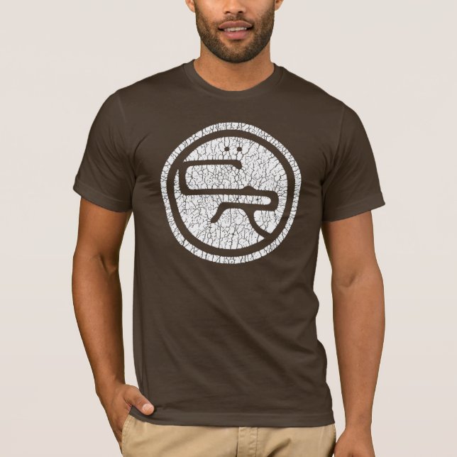 T-shirt AM $$etAPP T de base - blanc/brun (Devant)