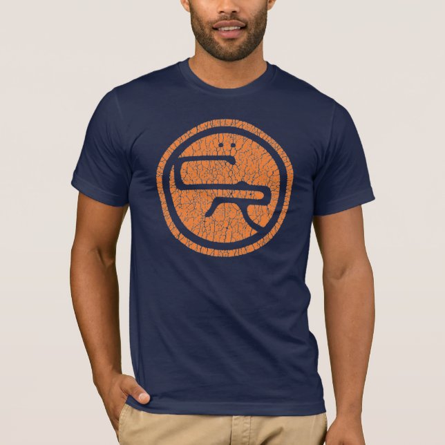 T-shirt AM $$etAPP T de base - orange/marine (Devant)
