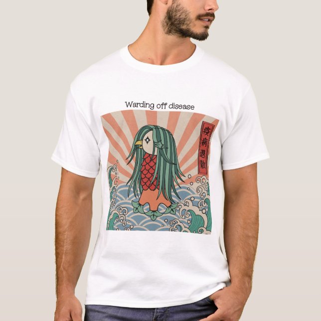 T-shirt Amabie-Warding off disease (Devant)