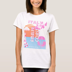 T-shirt Amalfi Coast Travel Art, Preppy Travel, Rose