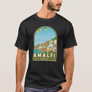 T-shirt Amalfi Italie Retro Voyage Art Vintage
