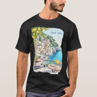 T-shirt Amalfi Italie Voir Côte Amalfi Italie Souvenir