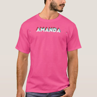 T-shirt Amanda Nom Drôle Nom Amanda thème des années 80