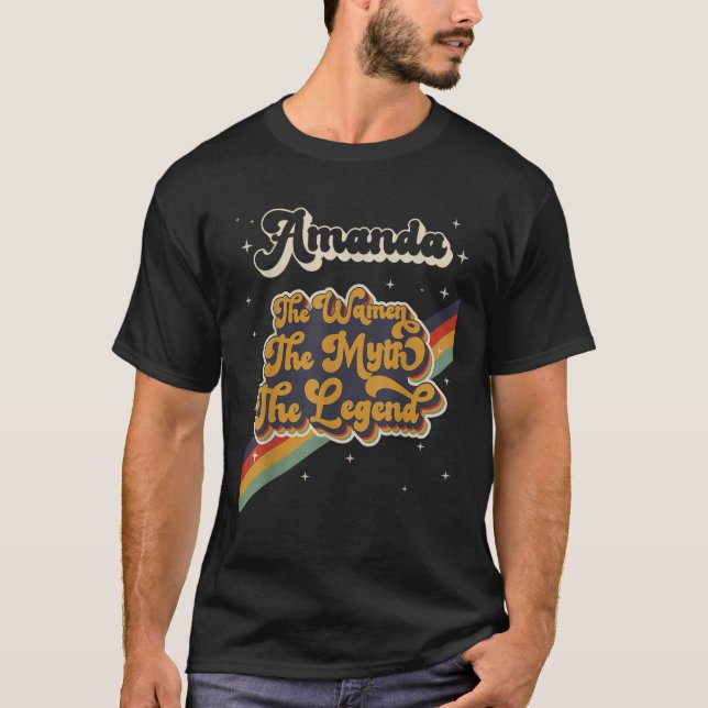 T-shirt Amanda The Women The Myth The Legend First Name Re (Devant)