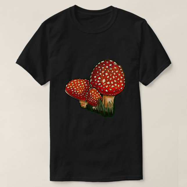 T-shirt Amanita Muscaria Trois villes Vert (Design devant)