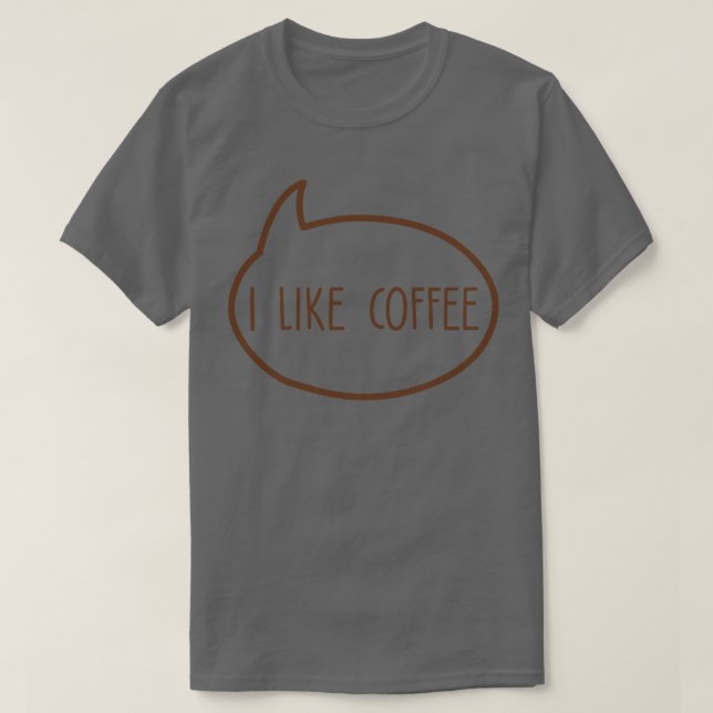 T-shirt amant café cadeau j'aime café (Design devant)