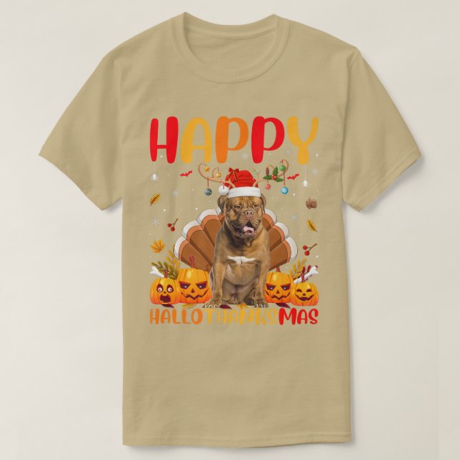 T-shirt Amant Chien Drôle Happy Dogue De Bordeau Chien Bon (Design devant)