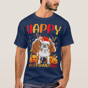 T-shirt Amant chien drôle Happy English Bulldog HelloThank