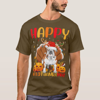 T-shirt Amant chien drôle Happy English Bulldog HelloThank