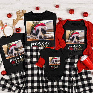 T-shirt Amant chien drôle Noël photo mignon Personnalisé