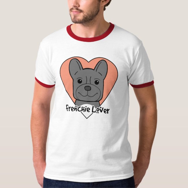 T-shirt Amant de bouledogue français (Devant)